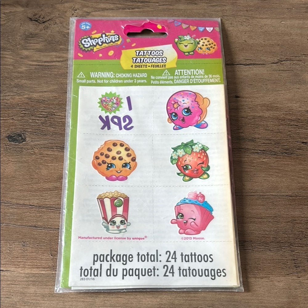 🔥🔥Shopkins Temporary Tattoos Set of 24